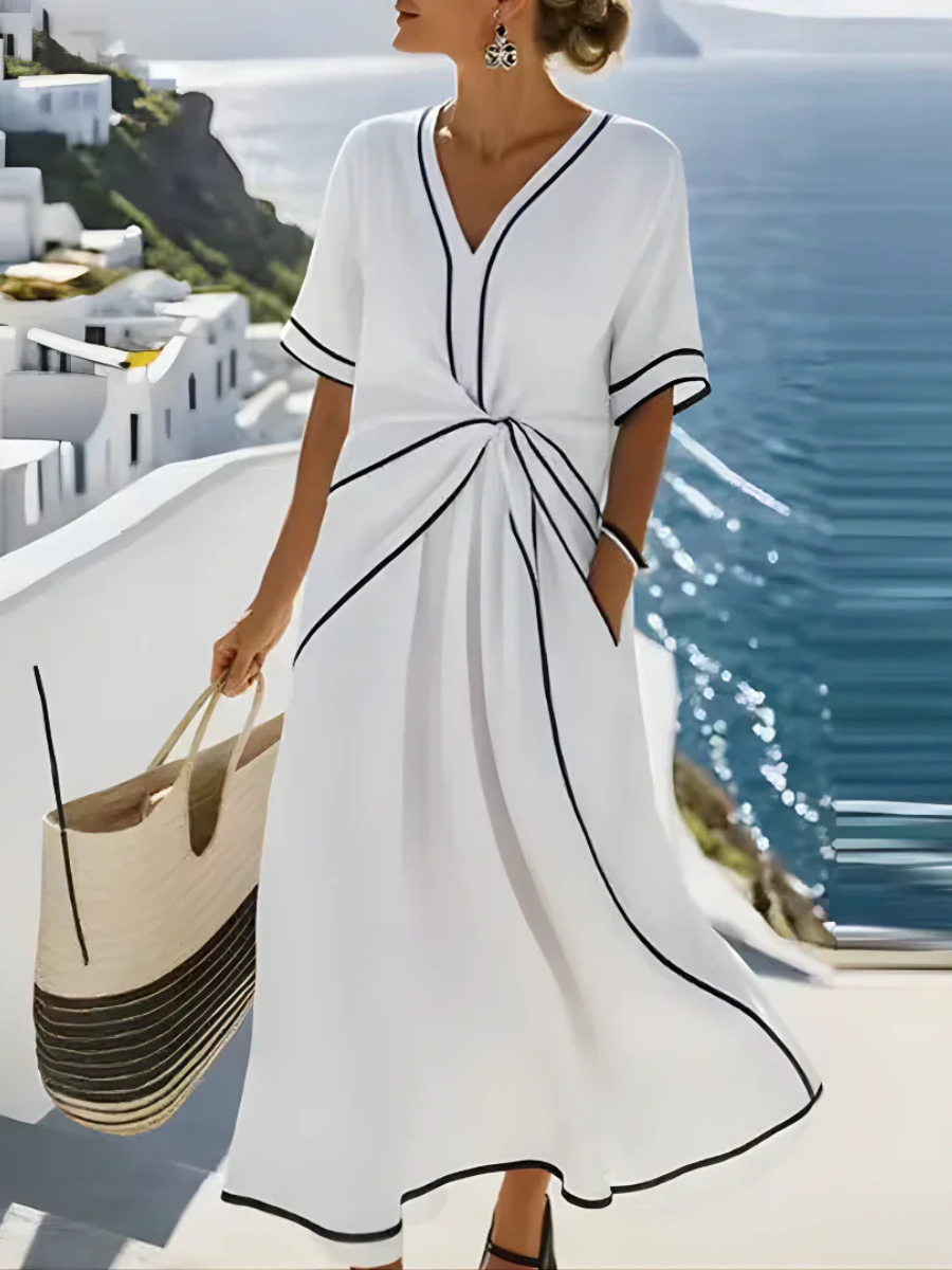 Portofino Valmont — Vestido Maxi con Detalle Nudo | Riviera 2026