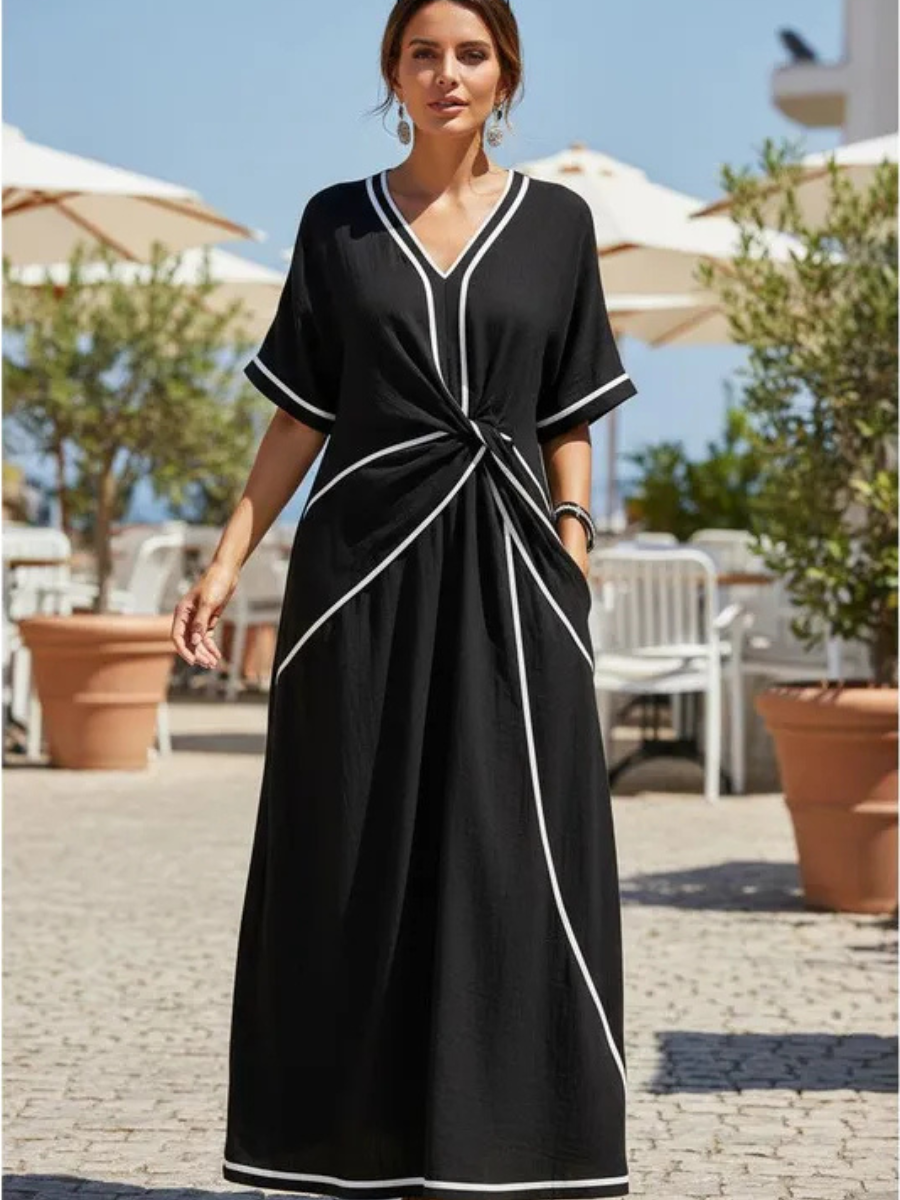 Portofino Valmont — Vestido Maxi con Detalle Nudo | Riviera 2026