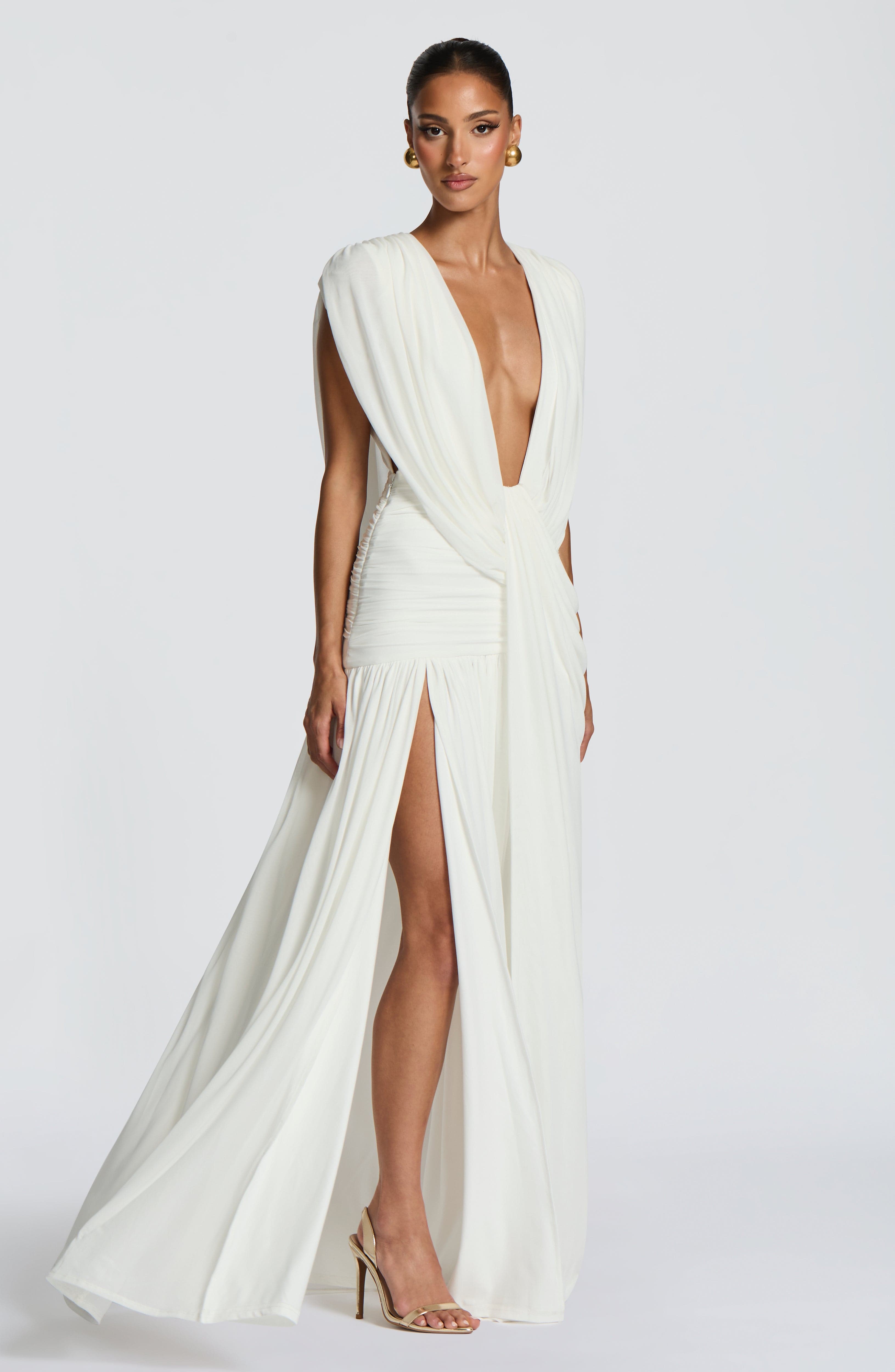Romilly Valmont — Vestido Largo Marfil | Pureza Atemporal