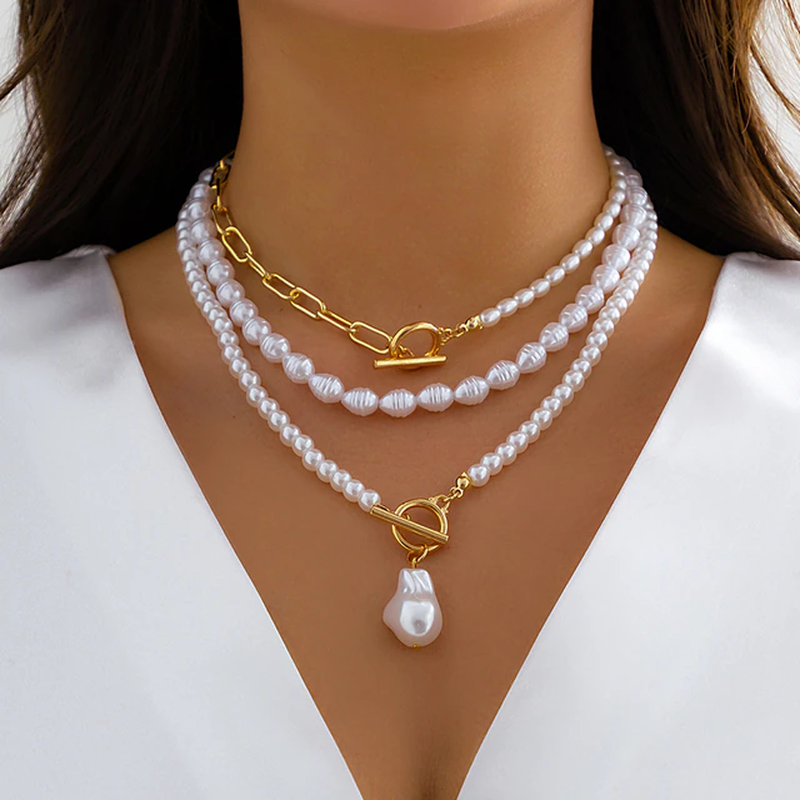 Perlas Dorées Valmont — Collar de Perlas Luz Dorada | Joyería Luxe