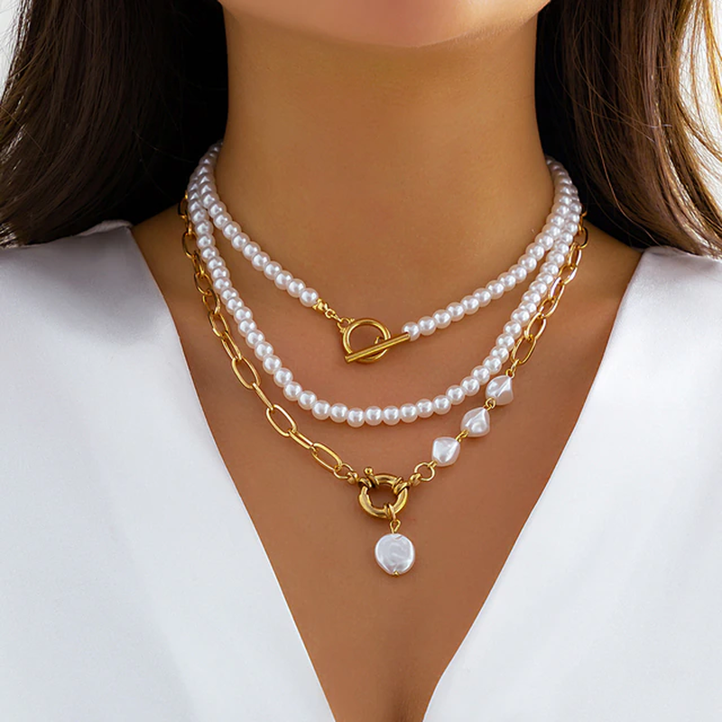 Perlas Dorées Valmont — Collar de Perlas Luz Dorada | Joyería Luxe