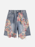 Short Floral Ripped Valmont — Distinción urbana irresistible | Azul