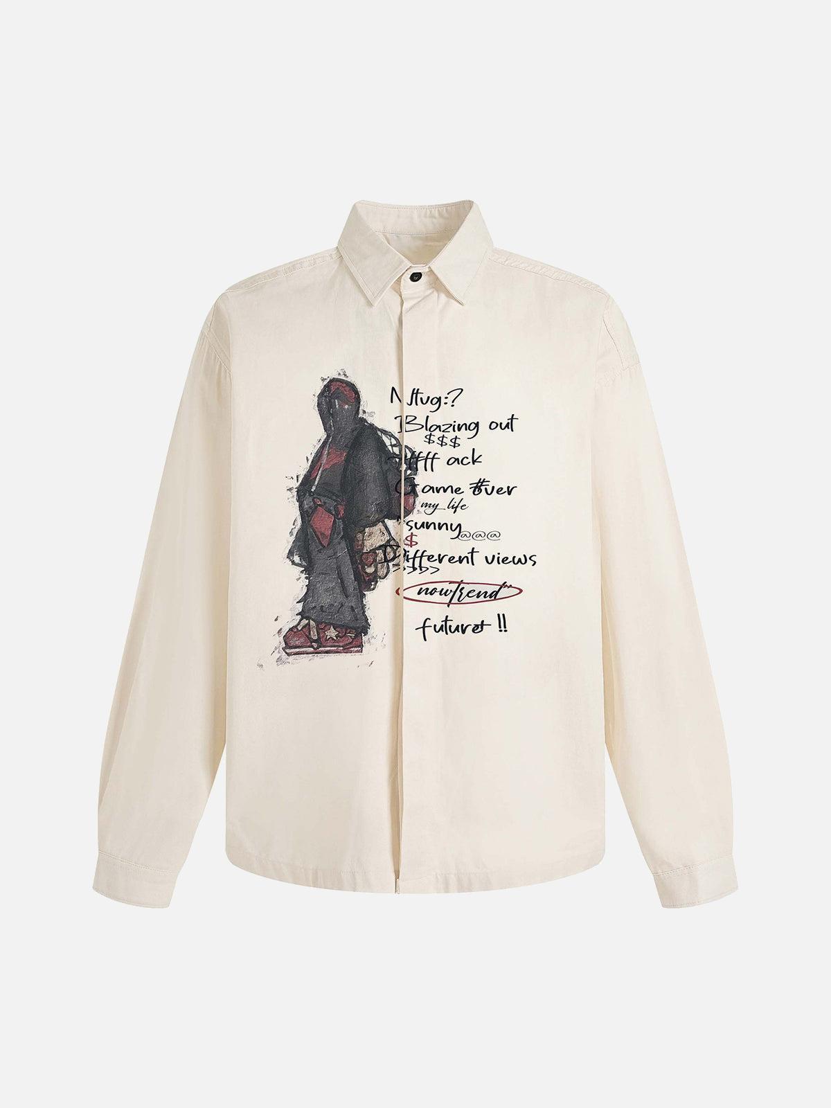 Camisa Portrait Print Valmont — Distinción urbana irresistible | Urban