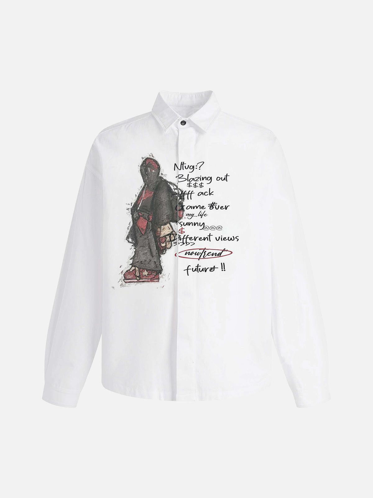 Camisa Portrait Print Valmont — Distinción urbana irresistible | Urban