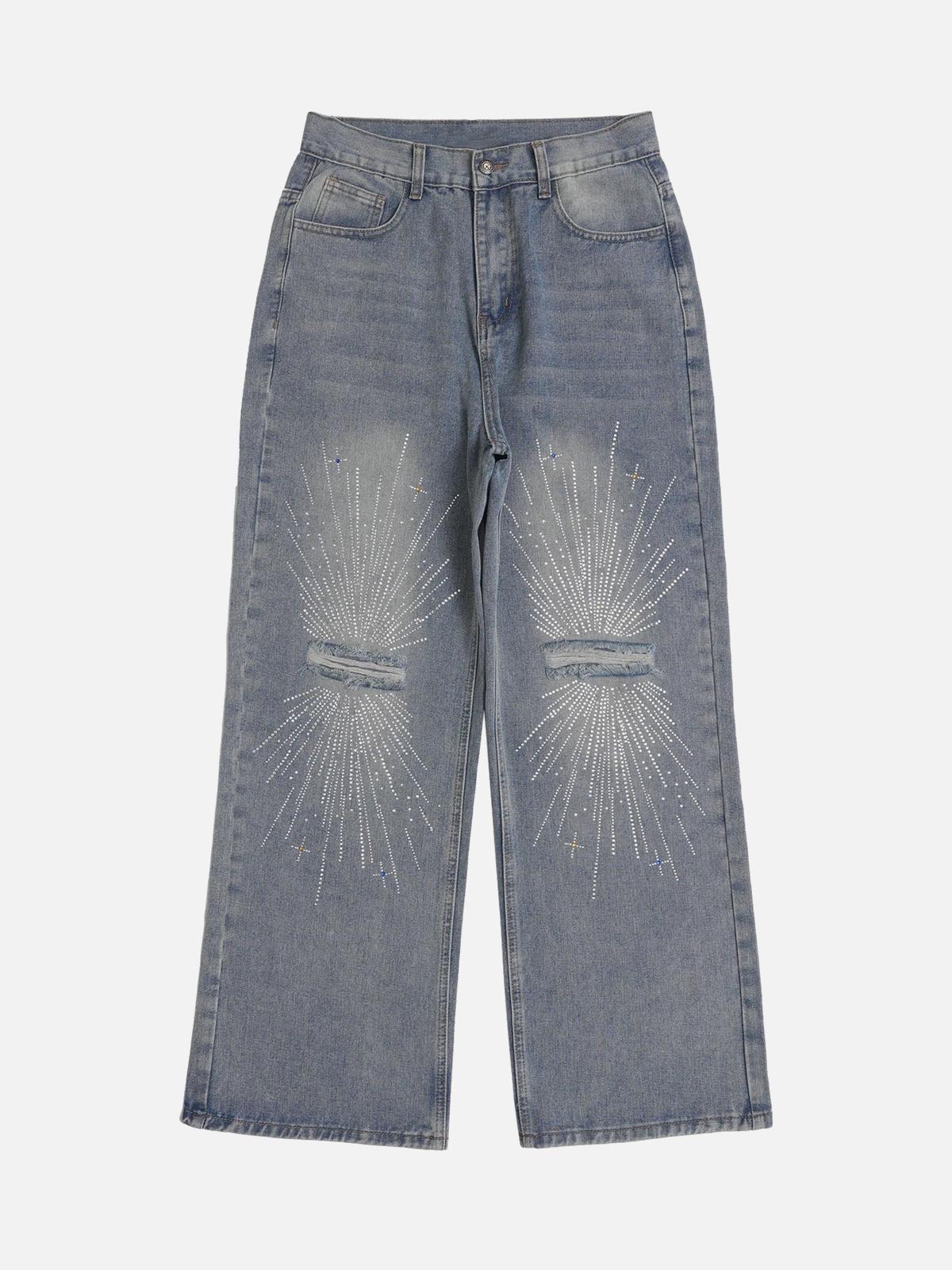 Vaquero Diamantes Hip-Hop Valmont — Distinción urbana irresistible | Vintage Wash
