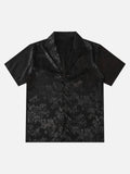 Camisa Leaves Pattern Valmont — Distinción urbana irresistible | Negro