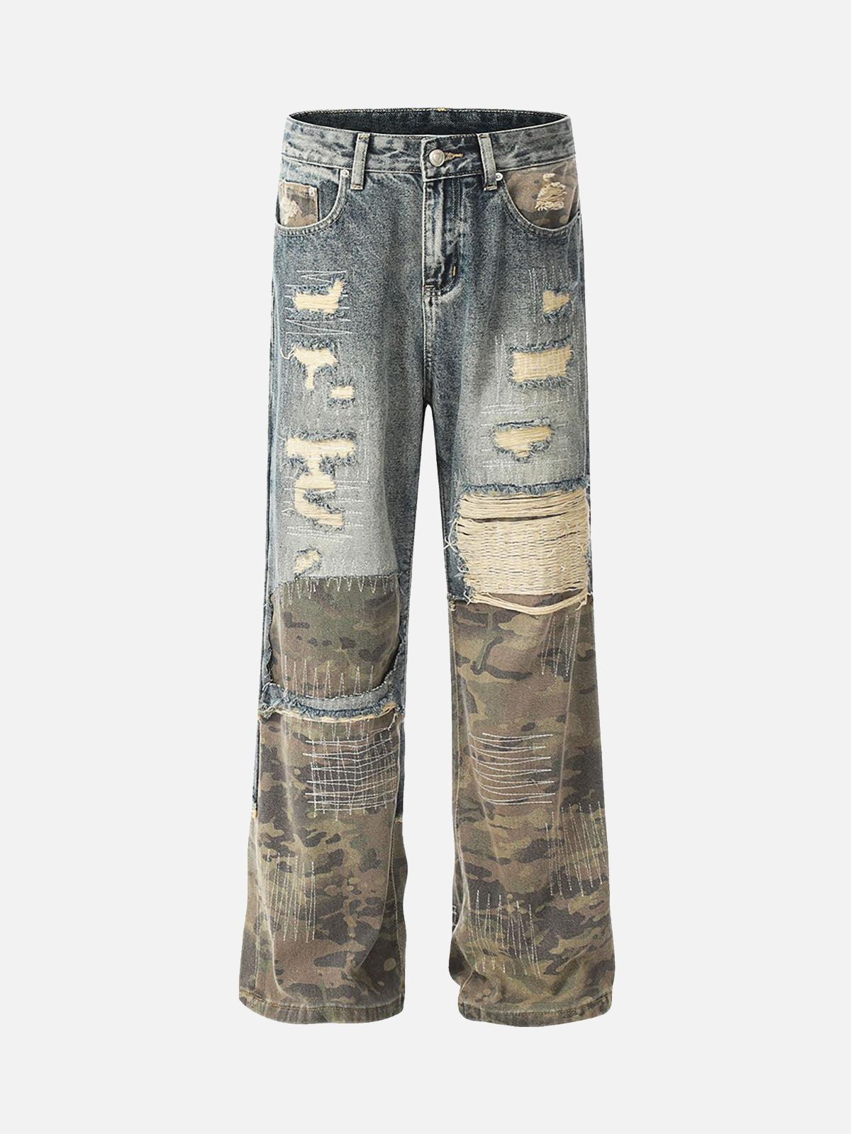 Vaquero Camuflaje Patchwork Valmont — Distinción urbana irresistible | Camuflaje