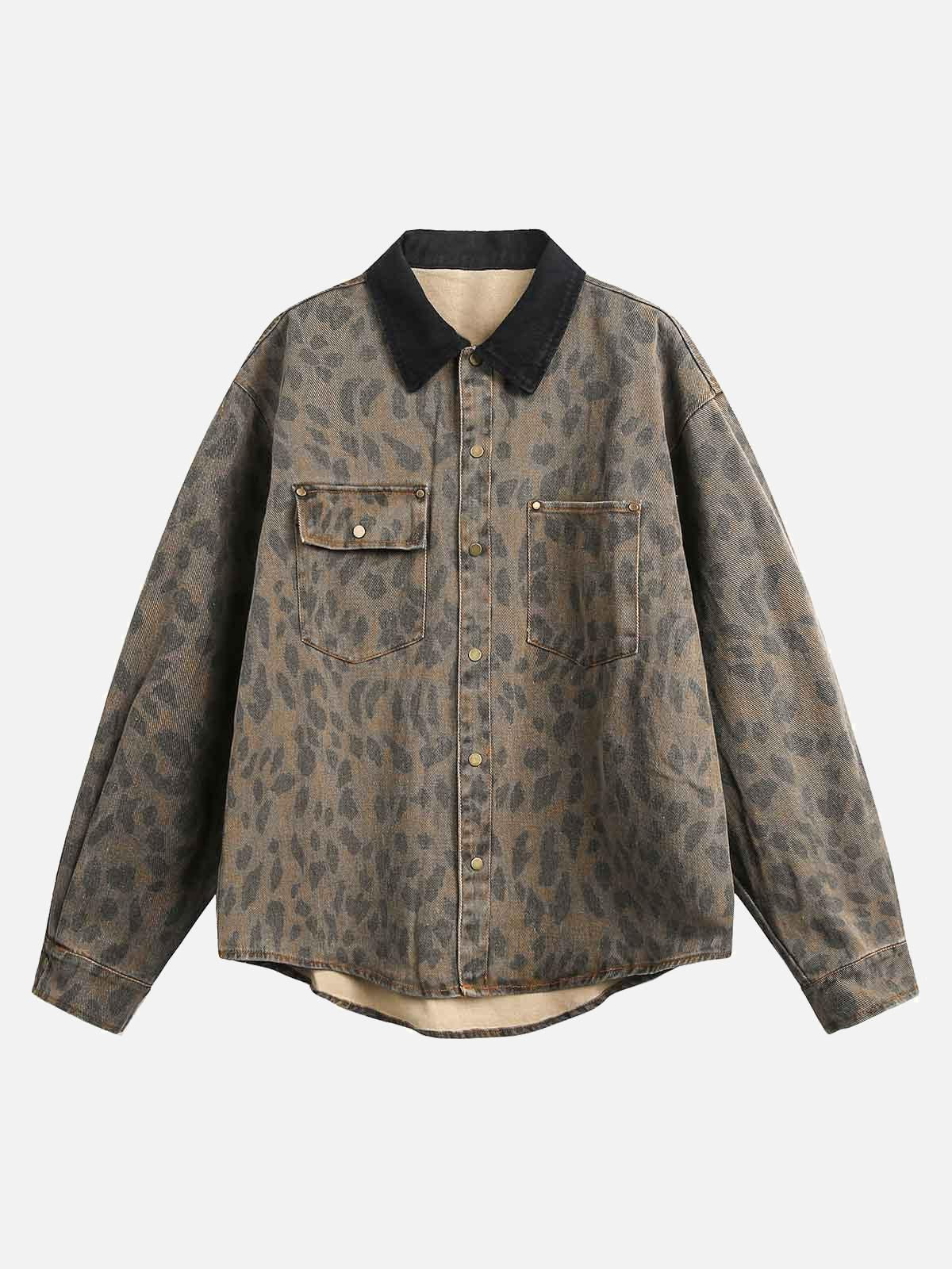 Camisa Cheetah Denim Valmont — Distinción urbana irresistible | Azul