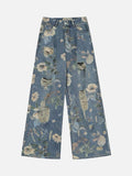 Vaquero Floral Vintage Valmont — Distinción urbana irresistible | Vintage Wash