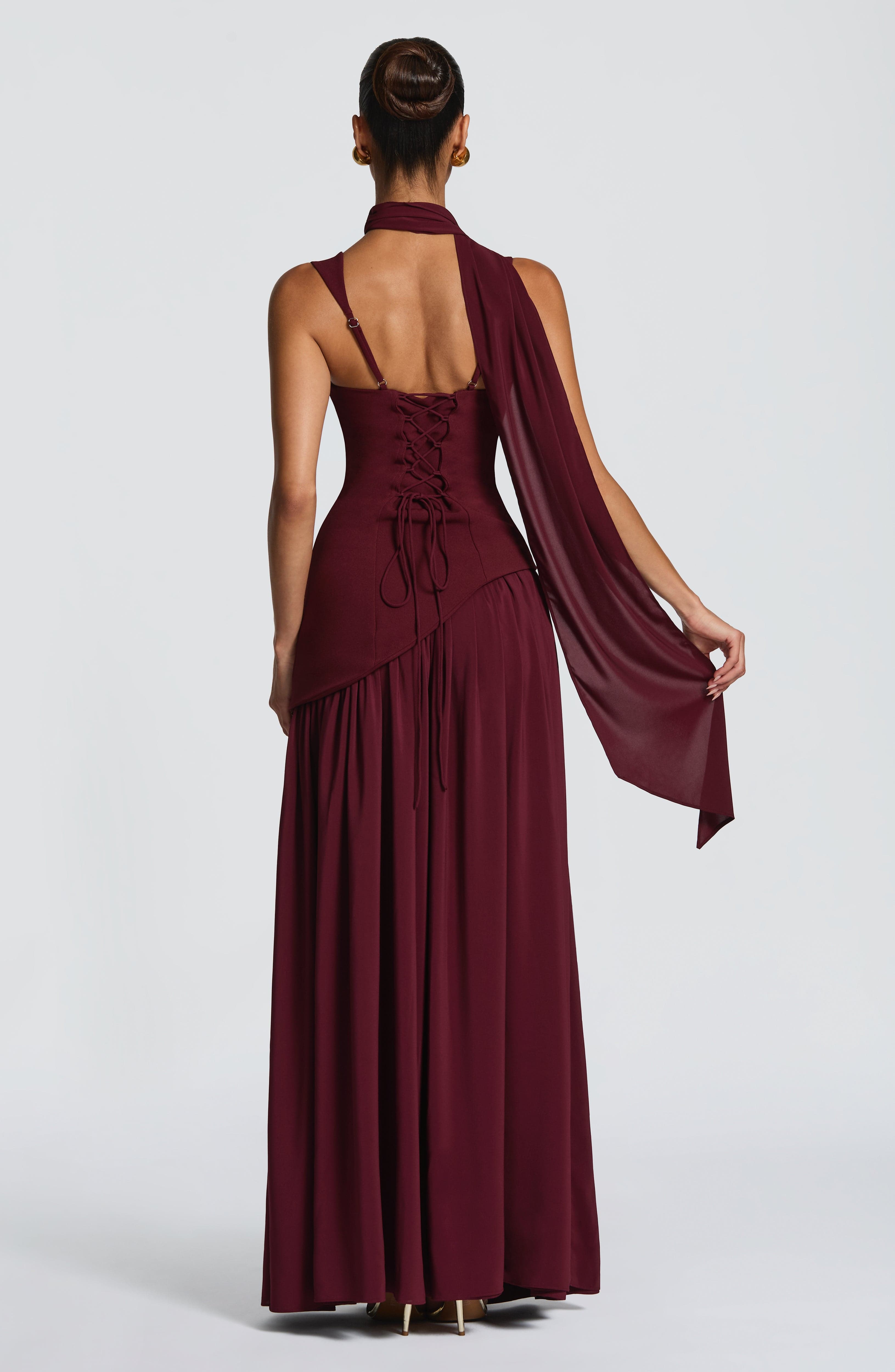 Vestido Tullulah Valmont — Maxi Largo | Negro, Oliva, Ciruela y Cereza