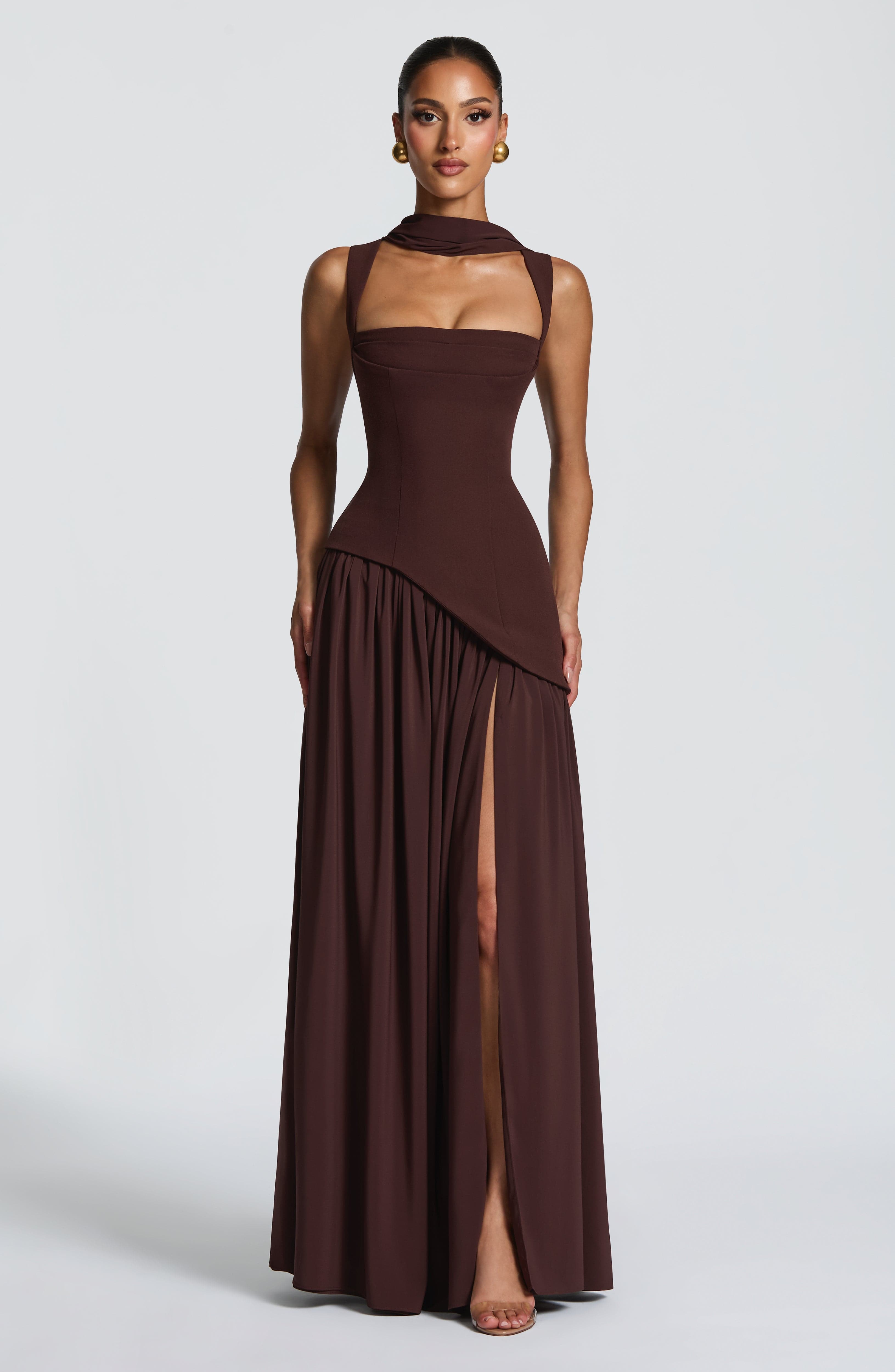 Vestido Tullulah Valmont — Maxi Largo | Negro, Oliva, Ciruela y Cereza