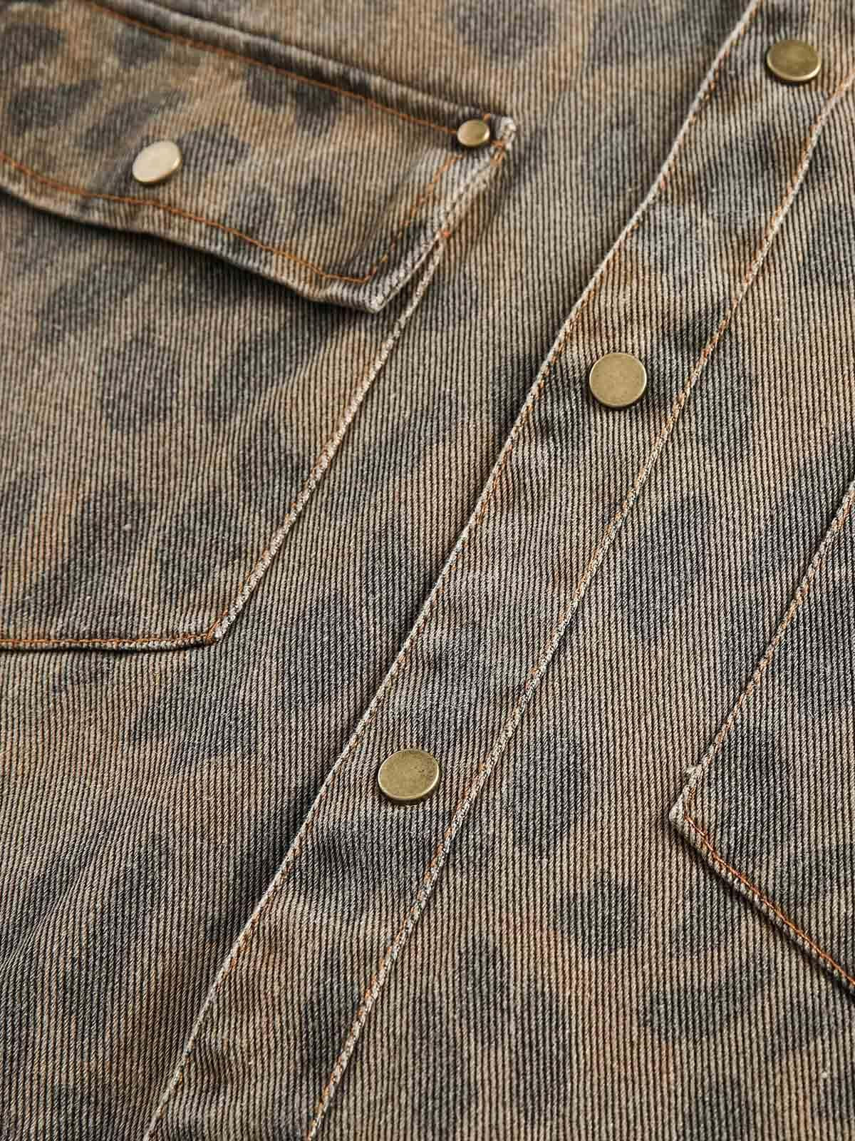 Camisa Cheetah Denim Valmont — Distinción urbana irresistible | Azul