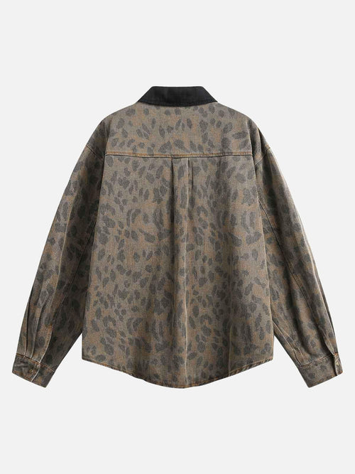 Camisa Cheetah Denim Valmont — Distinción urbana irresistible | Azul