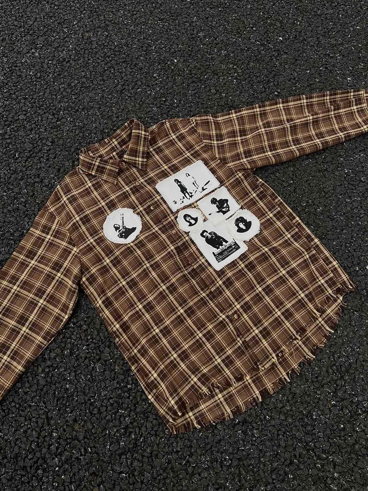Camisa Portrait Applique Valmont — Distinción urbana irresistible | Vintage Wash