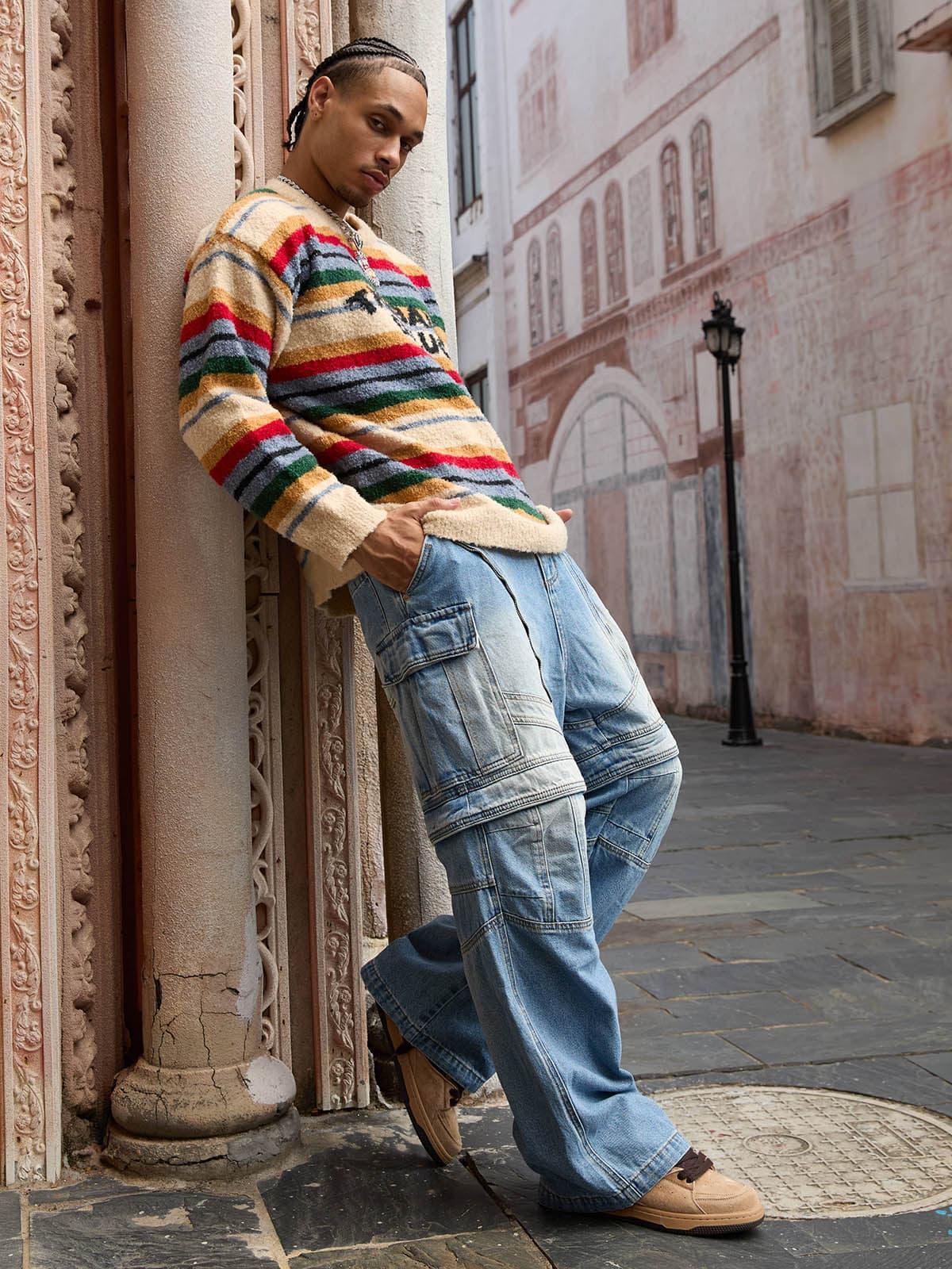 Sudadera Stripe Vintage Valmont — Distinción urbana irresistible | Vintage Wash