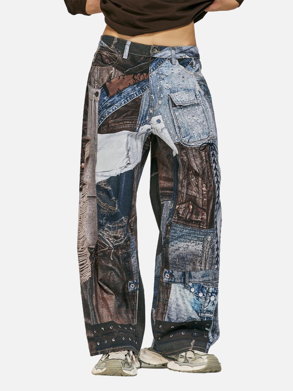 Vaquero Patchwork Washed Valmont — Distinción urbana irresistible | Vintage Wash
