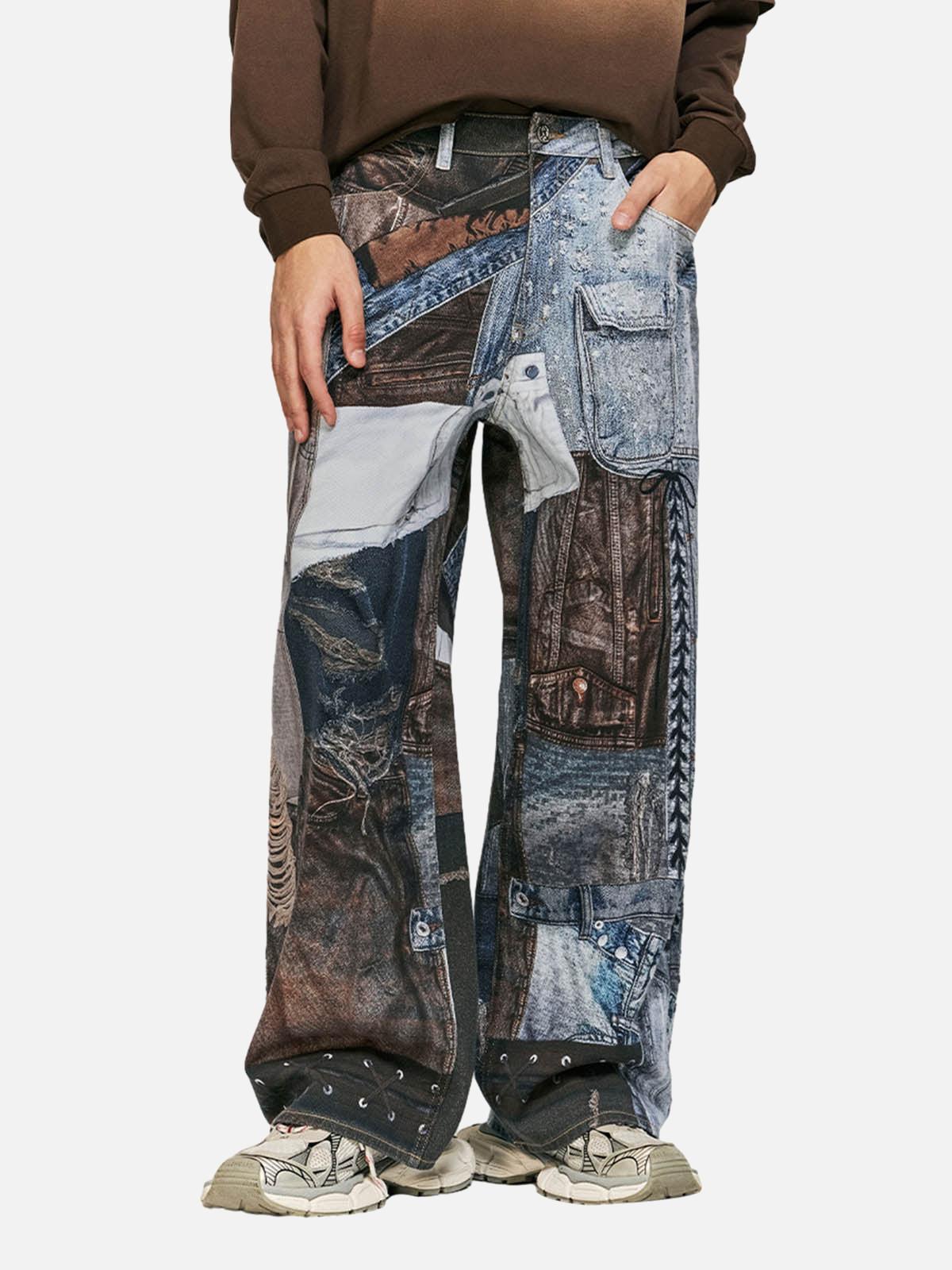 Vaquero Patchwork Washed Valmont — Distinción urbana irresistible | Vintage Wash