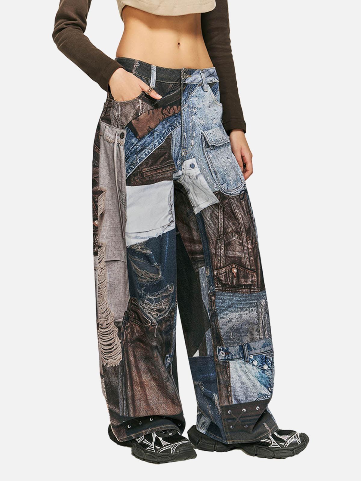 Vaquero Patchwork Washed Valmont — Distinción urbana irresistible | Vintage Wash